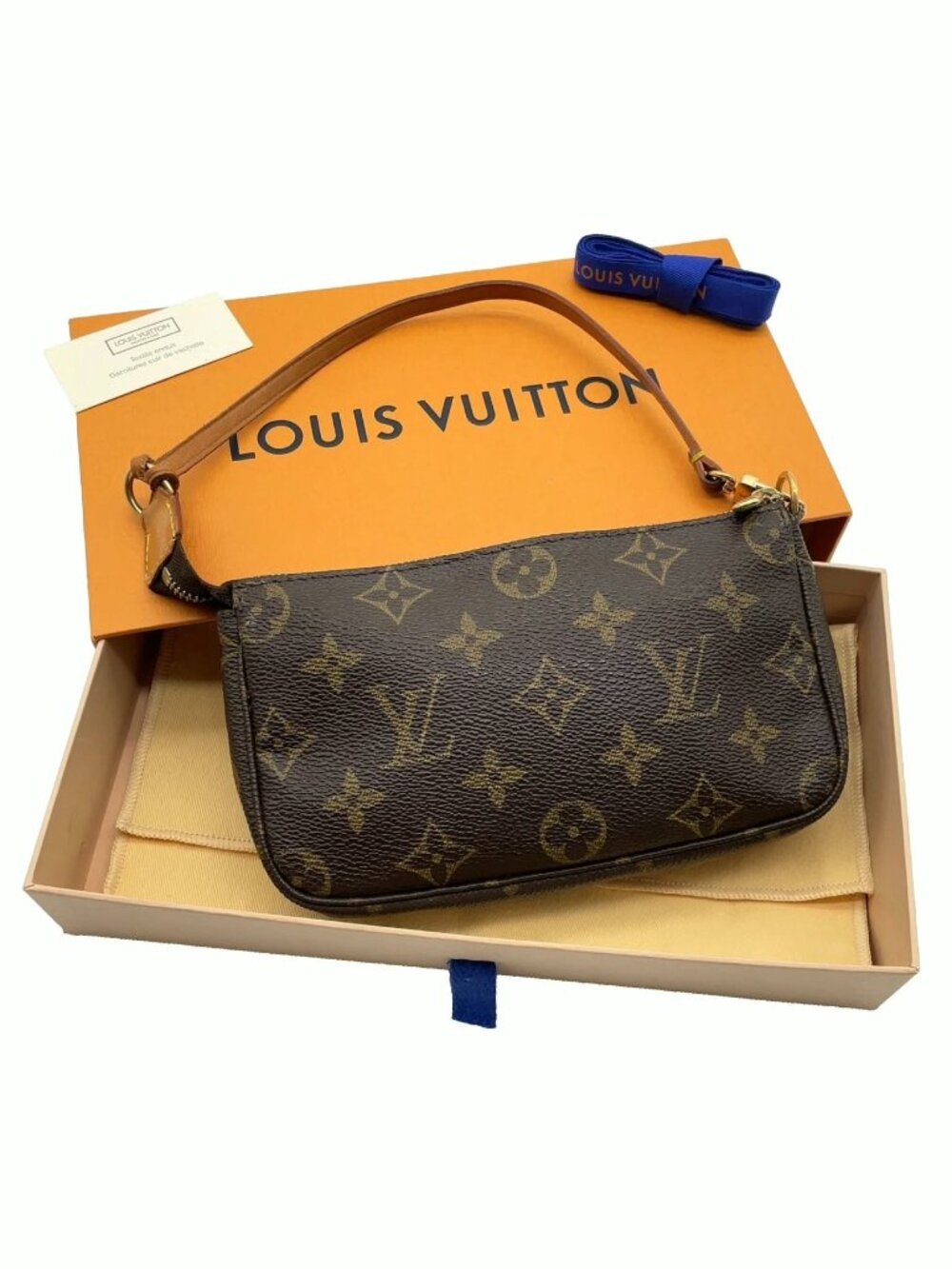 Authentic Louis Vuitton Pochette Accessoires Monogram Shoulder Bag LV Handbag - Picture 16 of 16